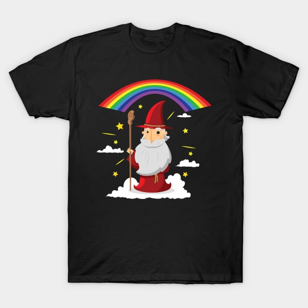 Rainbow Wizard T-Shirt by HopeandHobby